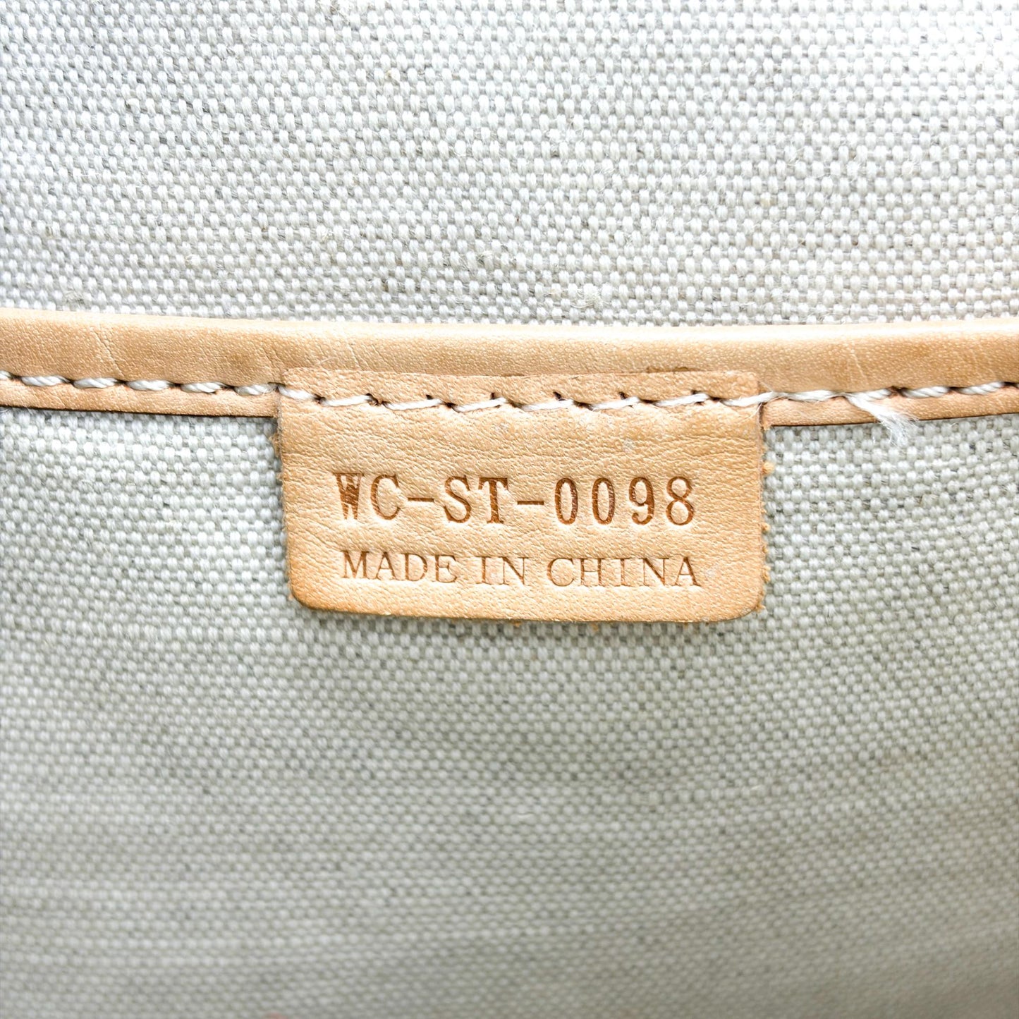 Celine C Macadam Sulky Canvas Tote Bag White Gray