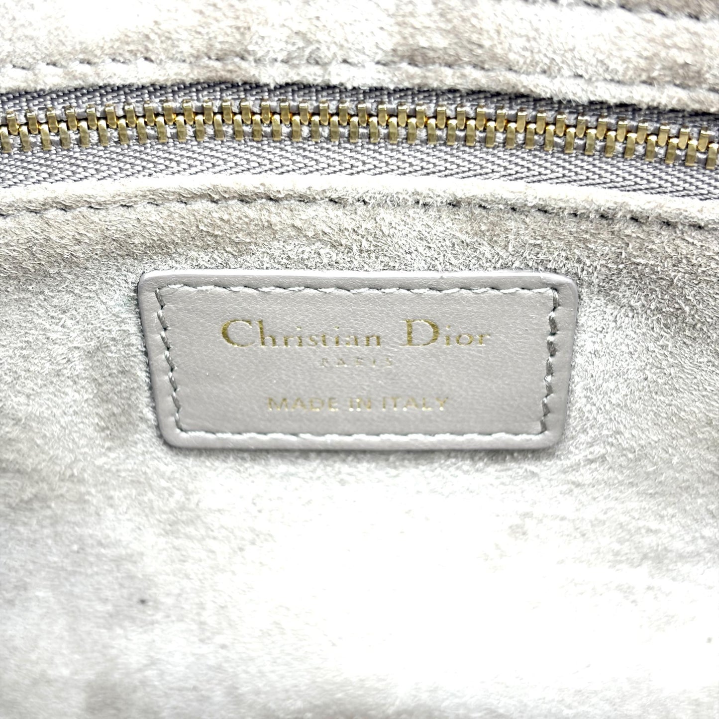 Dior Lady Dior Medium Bag in gold and taupe