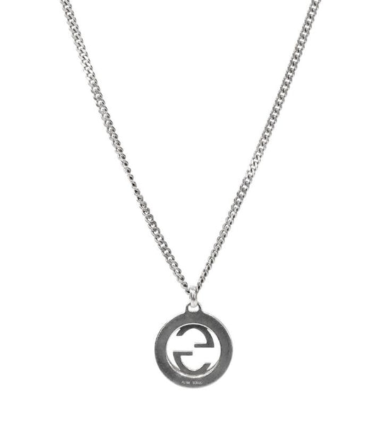 Gucci Round Interlocking G Silver Necklace