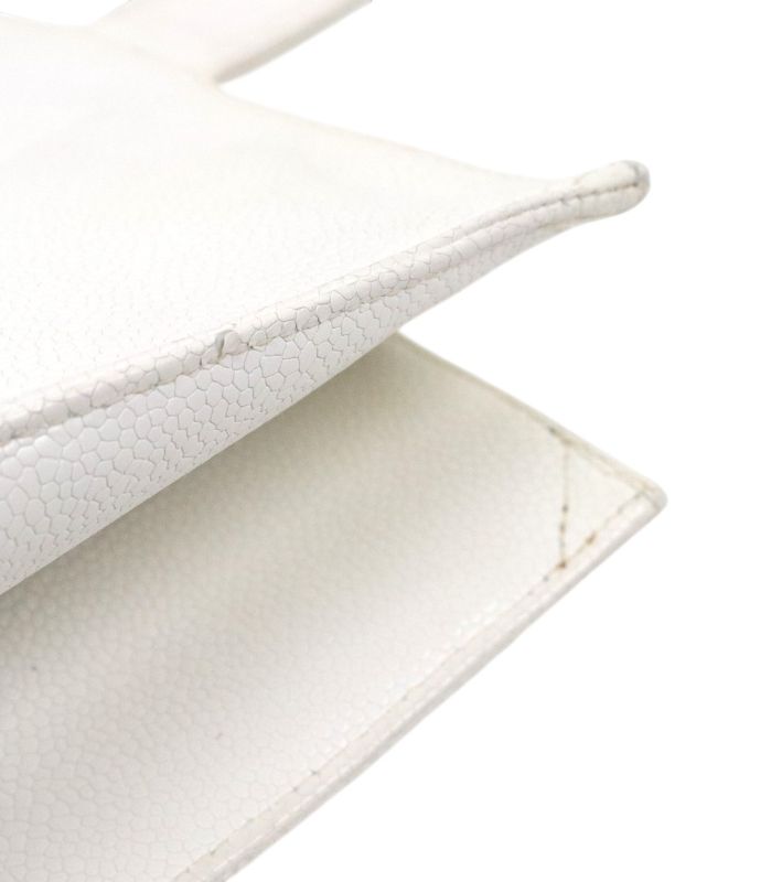 Chanel White Caviar Big CC Shoulder Bag
