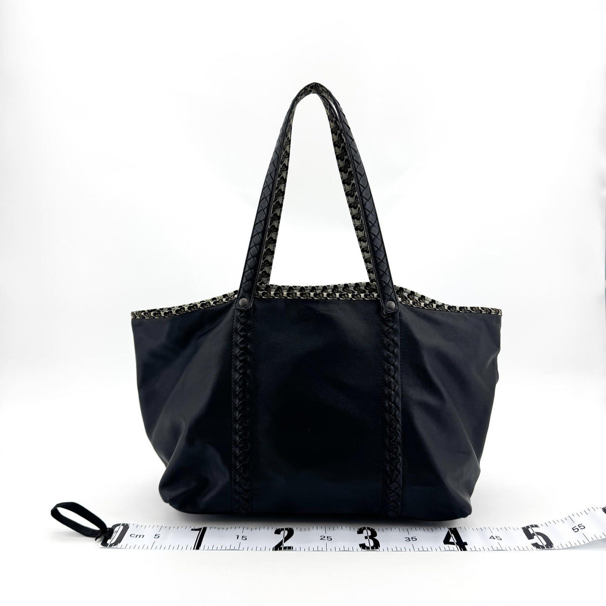 Bottega Veneta Intrecciato Butterfly Leather Tote Bag Black
