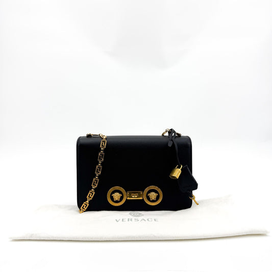 Versace Medallion Tribute Shoulder Bag Black