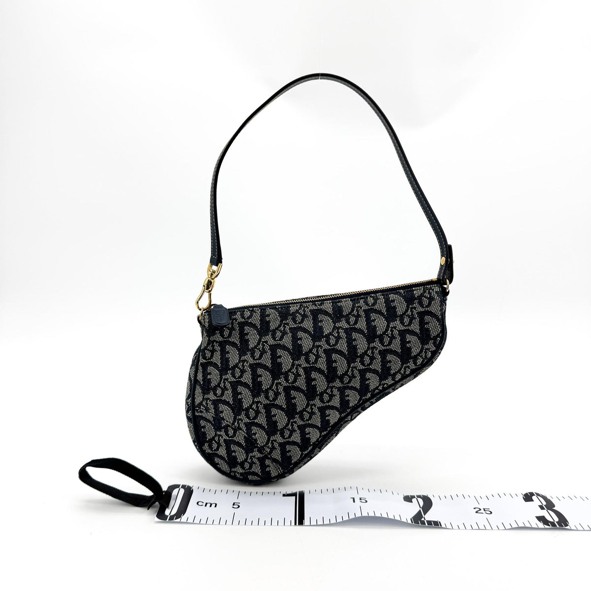 Dior Oblique Saddle Clutch Crossbody Bag Navy