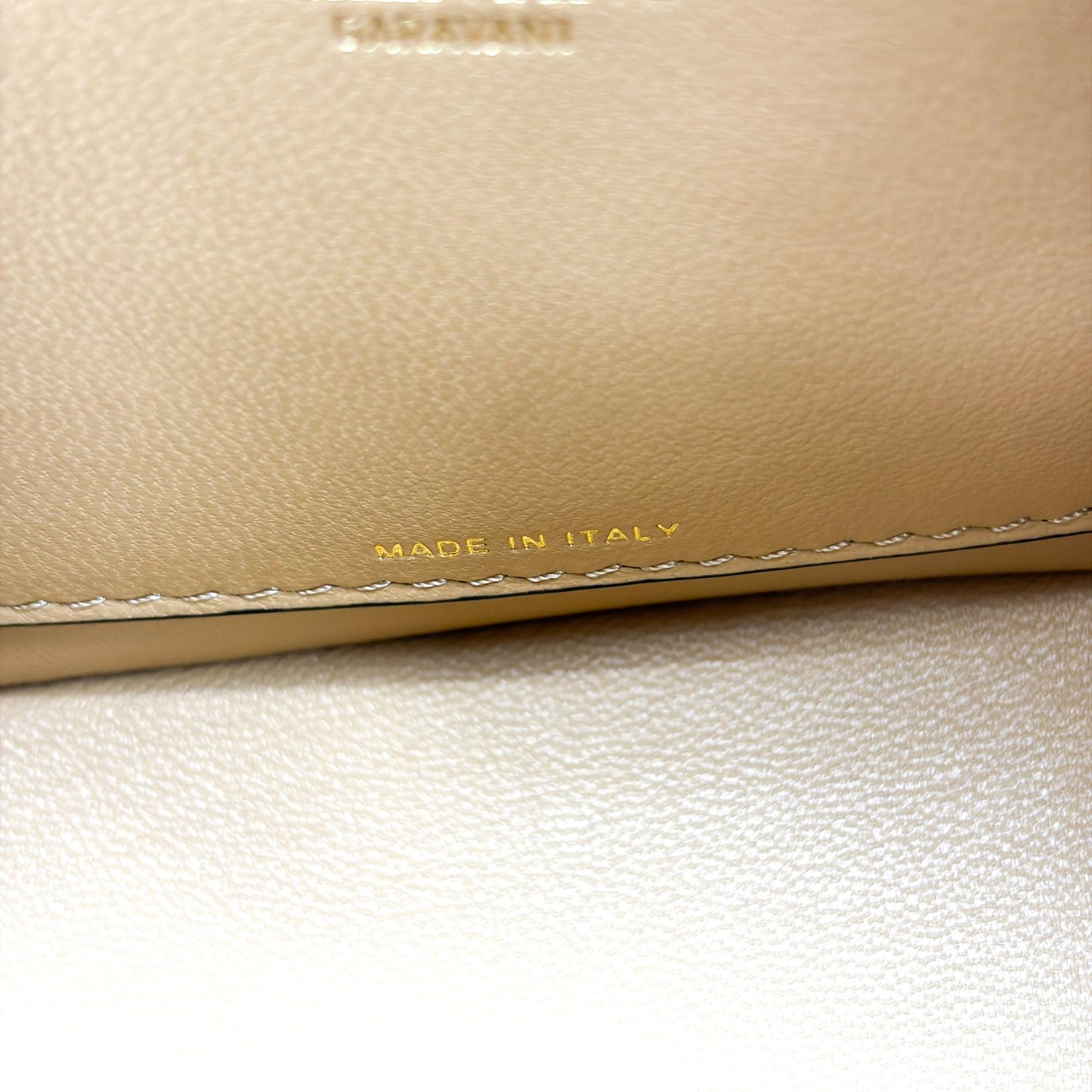 Valentino Garavani Small V-Logo Moon Bag Beige