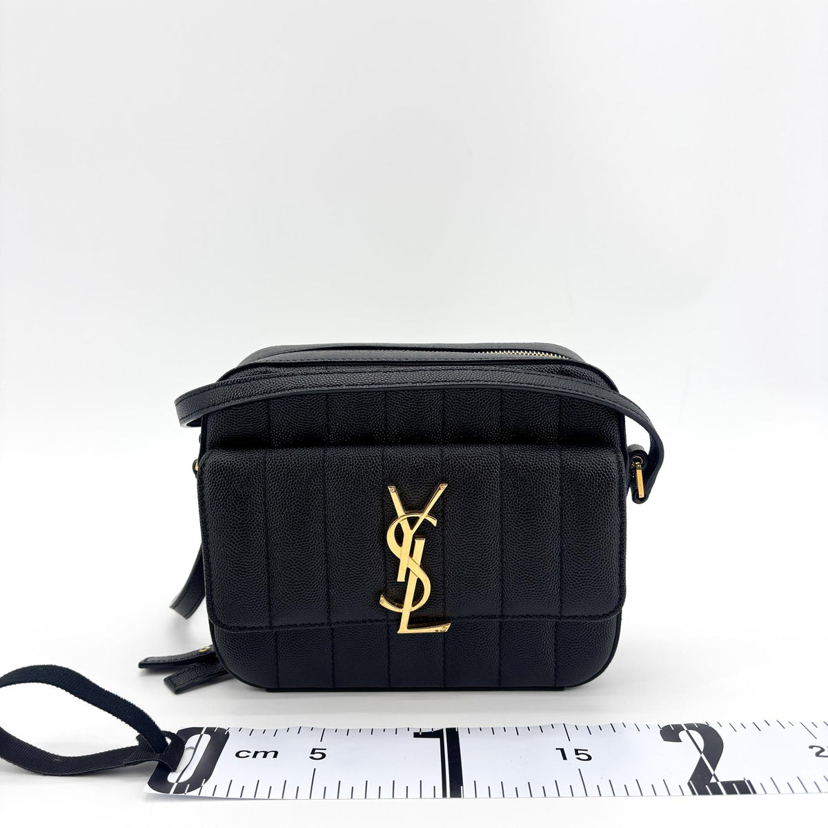 Saint Laurent Vicky Small Camera Bag Black Gold Hardware