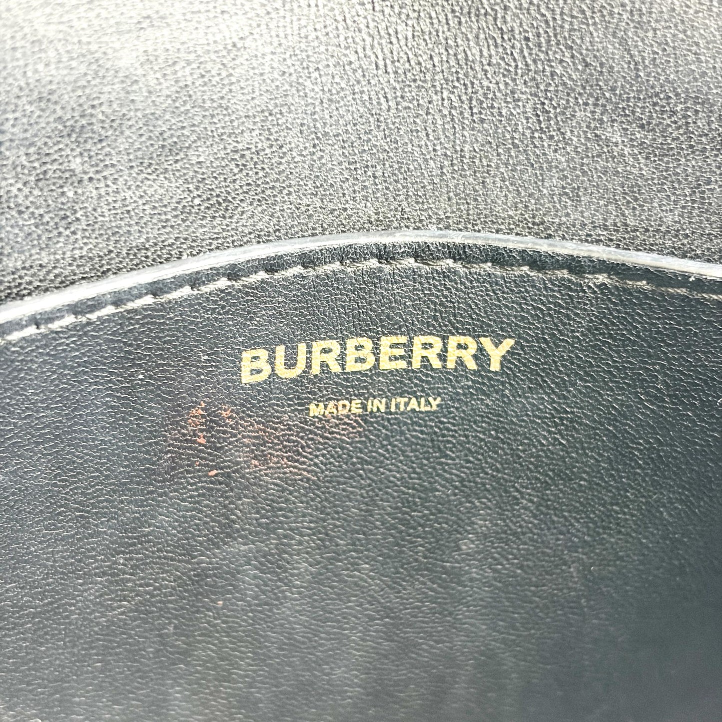 Burberry Small Leather TB Bag Black Gold Hardware