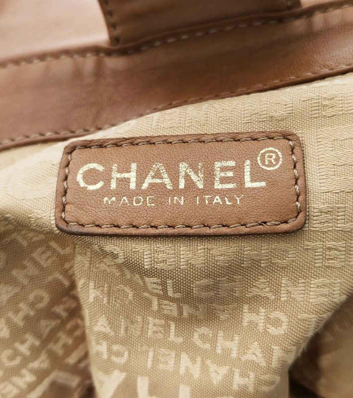 Chanel Brown Suede Accordion Chain Shoulder Bag