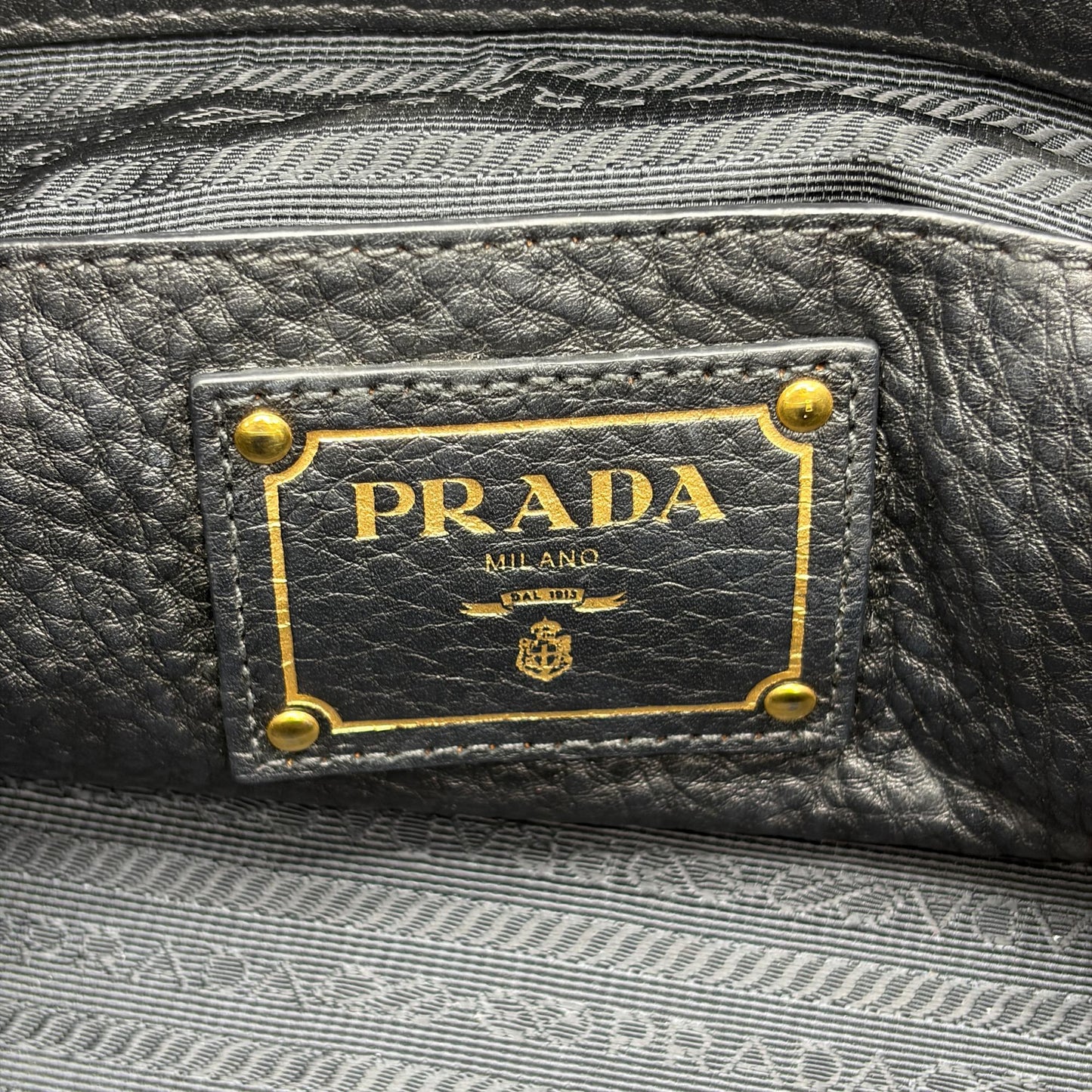Prada Vitello Phoenix Tote Bag Black