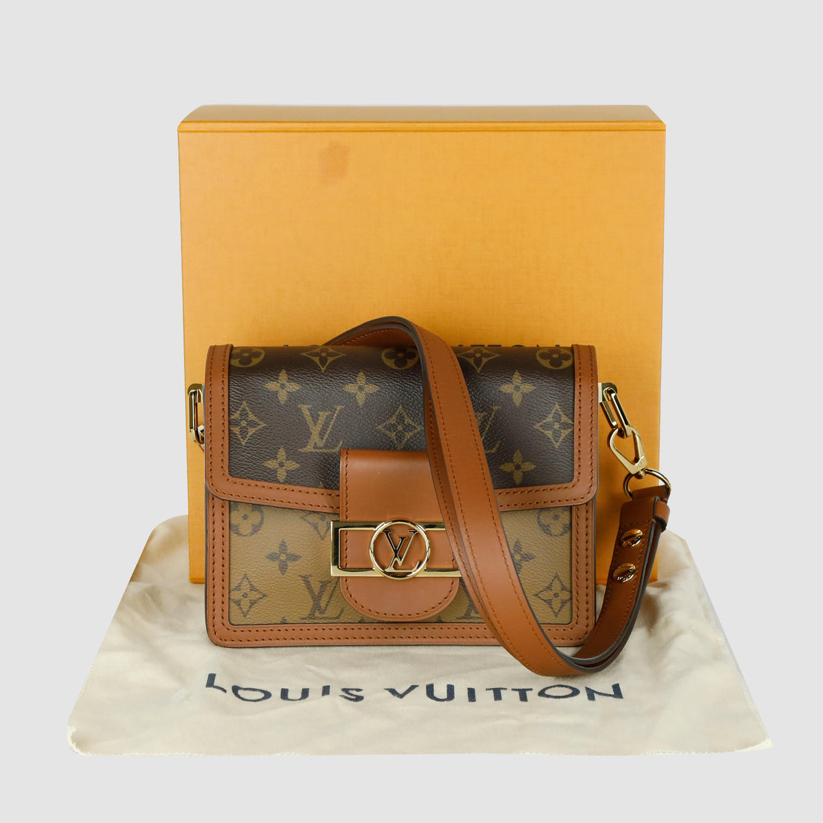 Mini Reverse Monogram Dauphine Shoulder Bag Crossbody Bag M44580