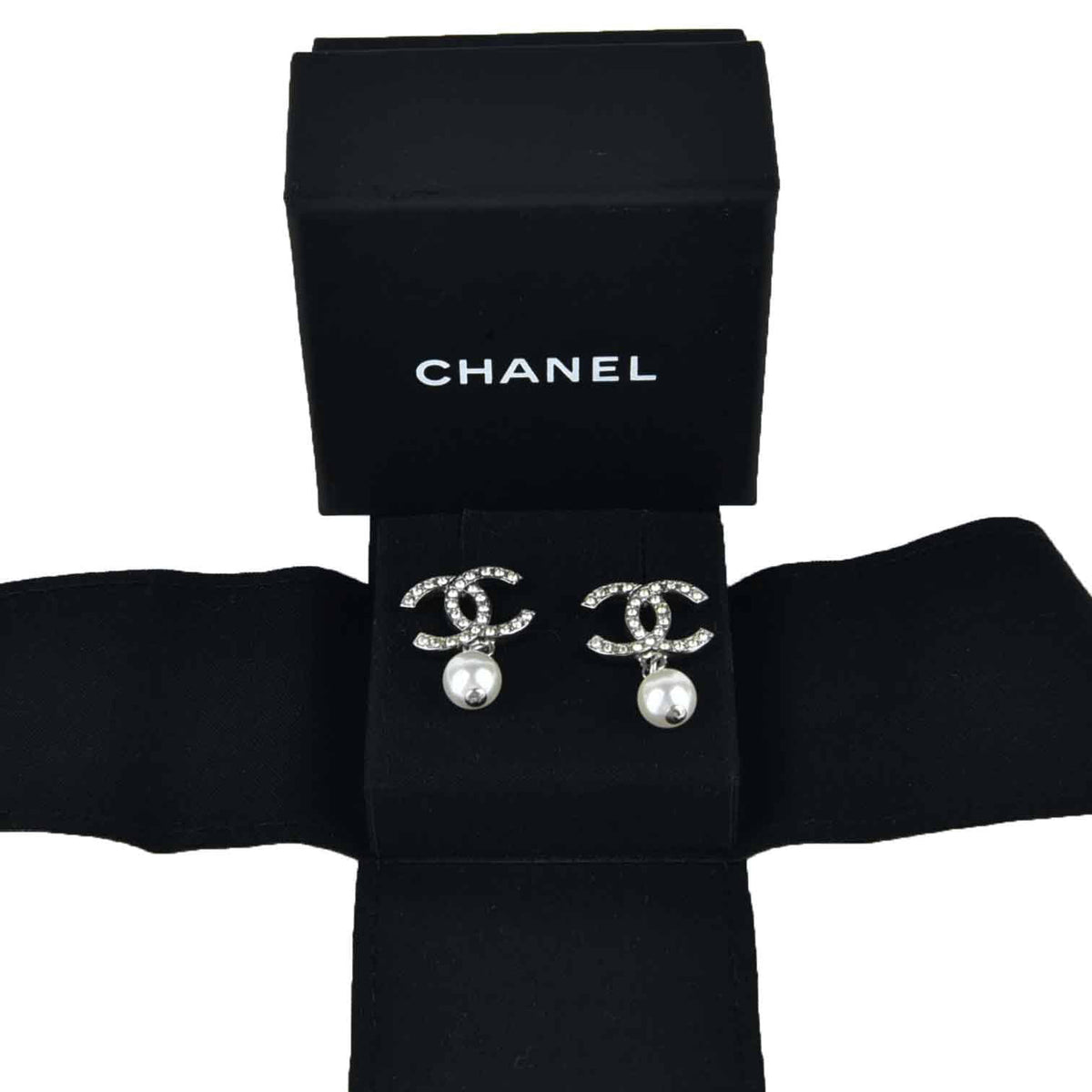 CC Pearl Crystal Drop Earrings