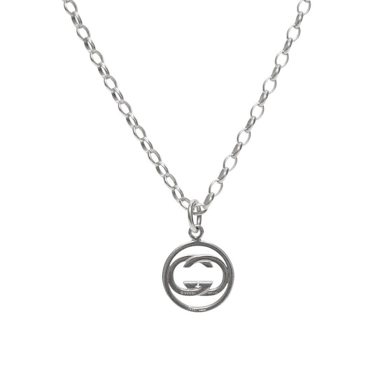 Gucci Round Interlocking G Silver Necklace