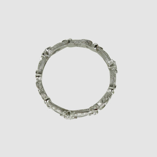 15 Flora Diamond White Gold Ring YBC629827002