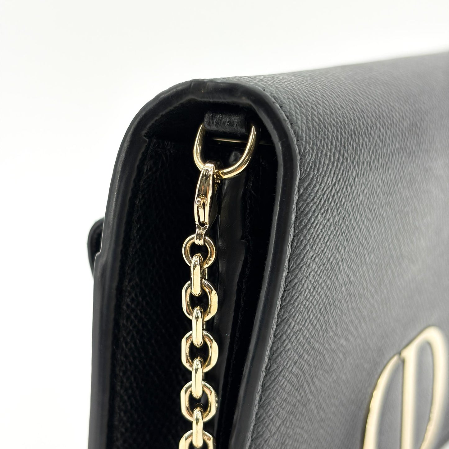 Dior 30 Montaigne 2-in-1 Pouch Black Grain Calfskin