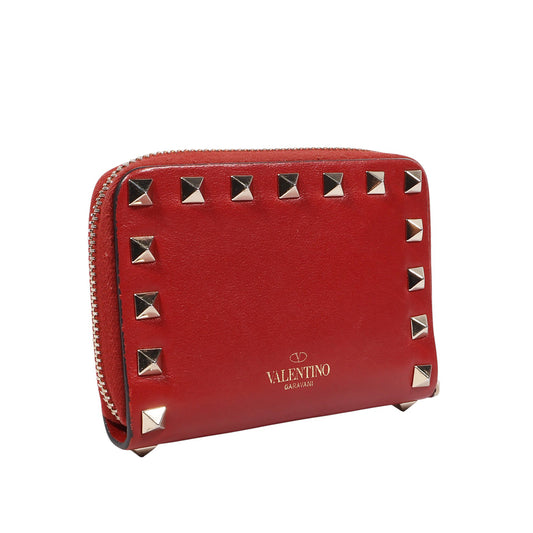 Valentino SW2P0P79BOL Rockstud Card Wallet