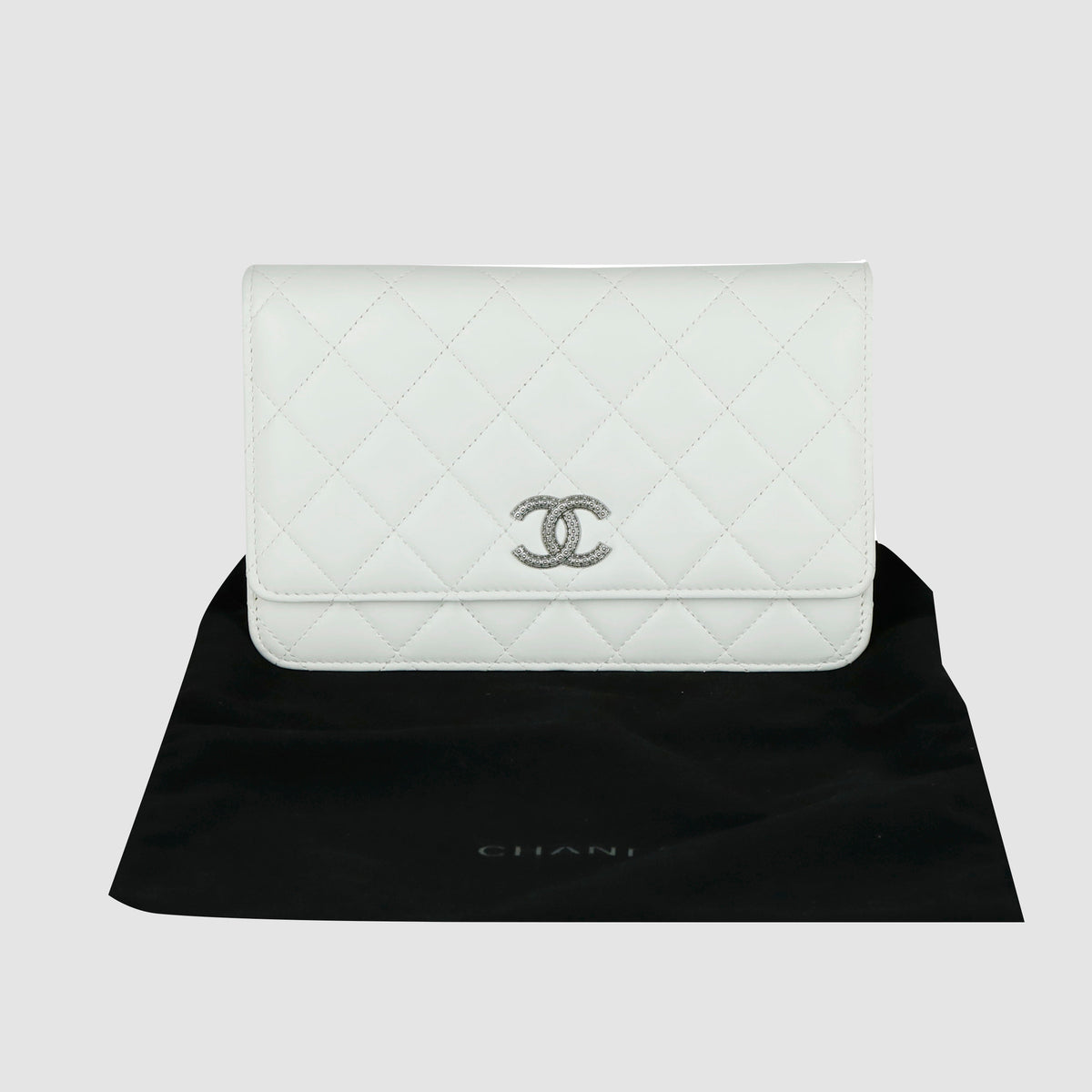 CC Lambskin Chain Wallet WOC Crossbody Bag