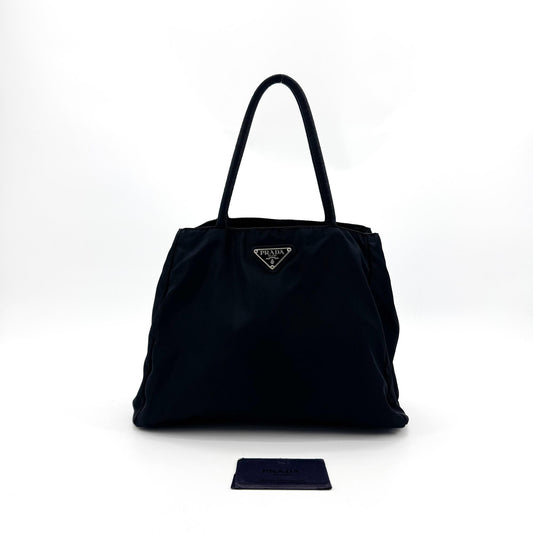 Prada Tessuto Nylon Shoulder Bag Black