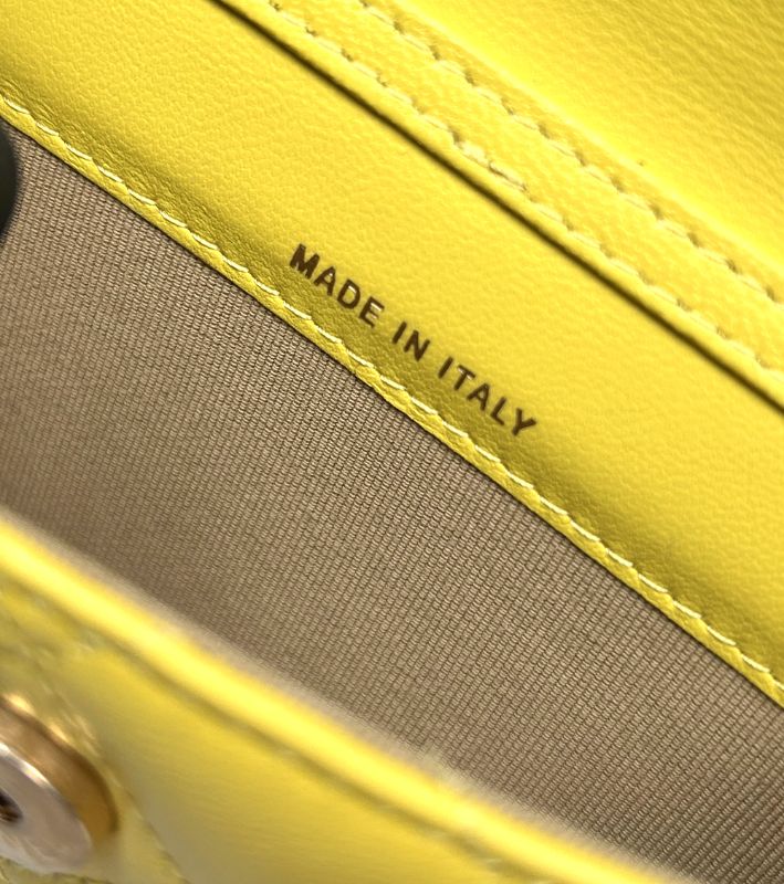 Chanel Mini Yellow Golden Ball Chain Crossbody Bag