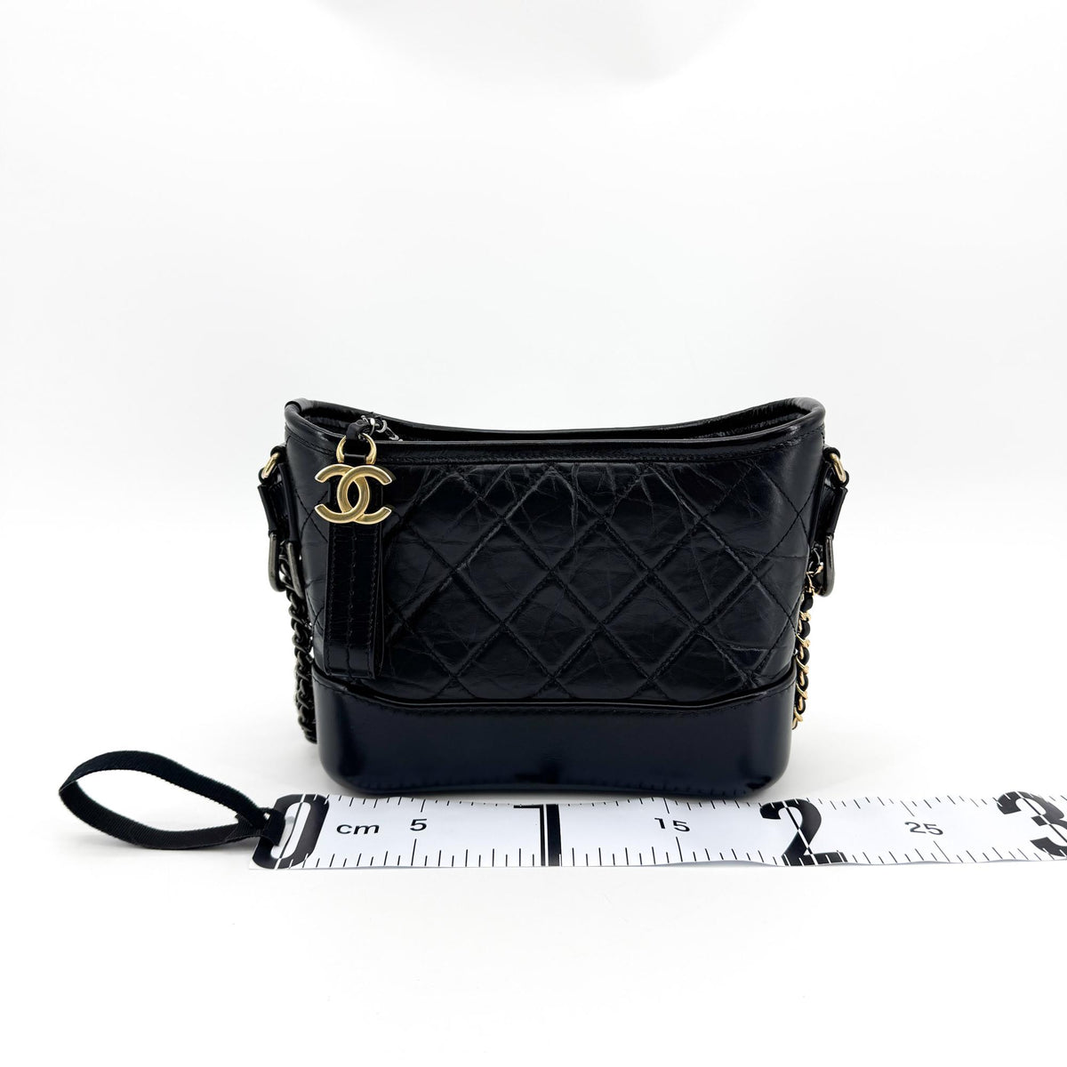 Chanel Gabrielle Small Hobo Bag Black Vintage Calfskin