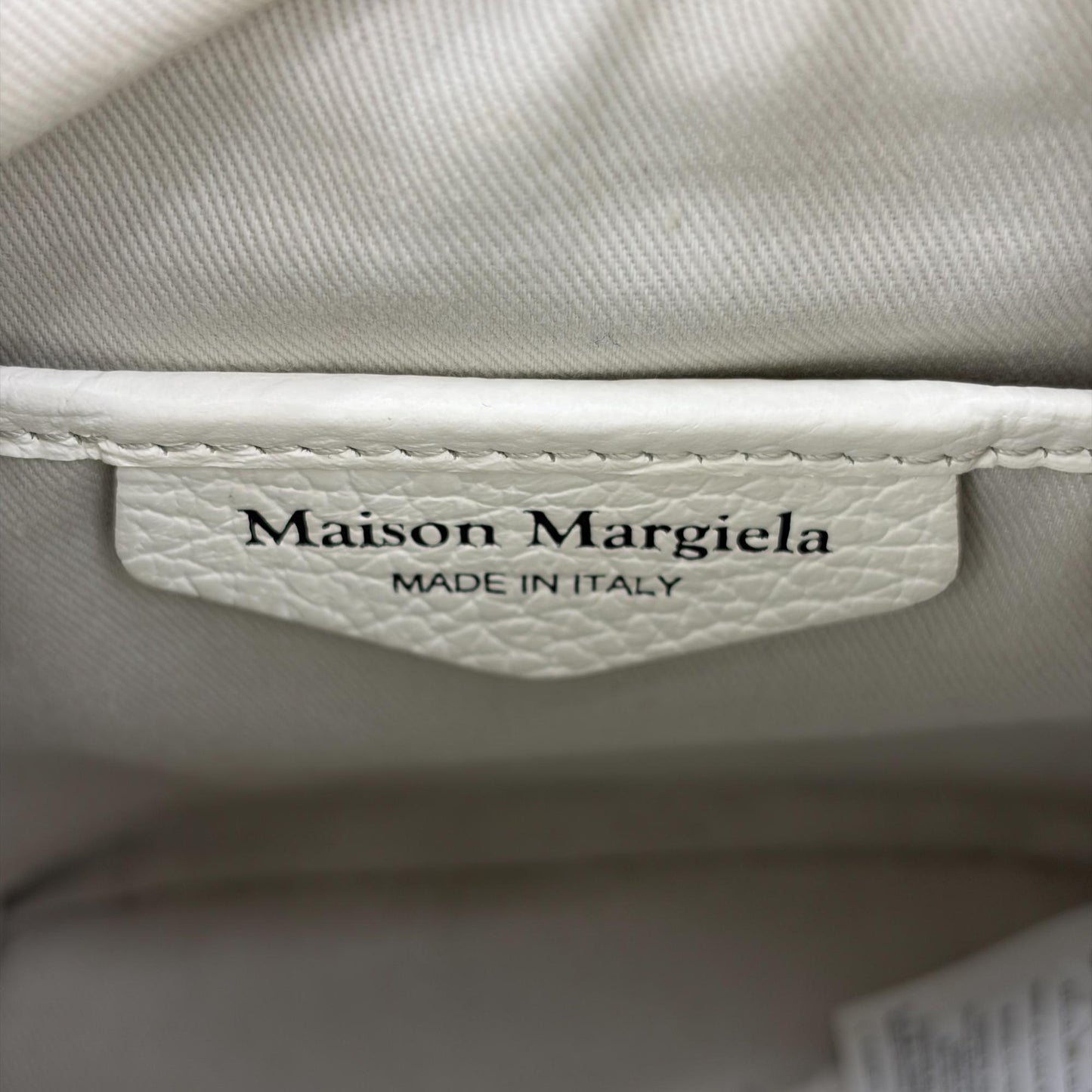 Maison Margiela 5AC Micro Bucket Bag White