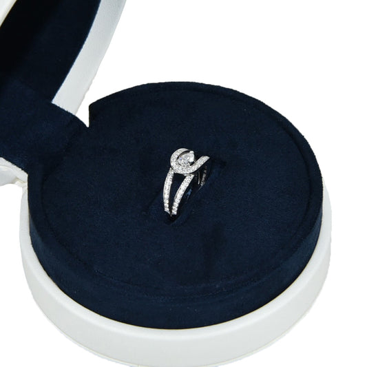 50 Love Light Engagement Pear-Cut Diamond Ring 0.32ct