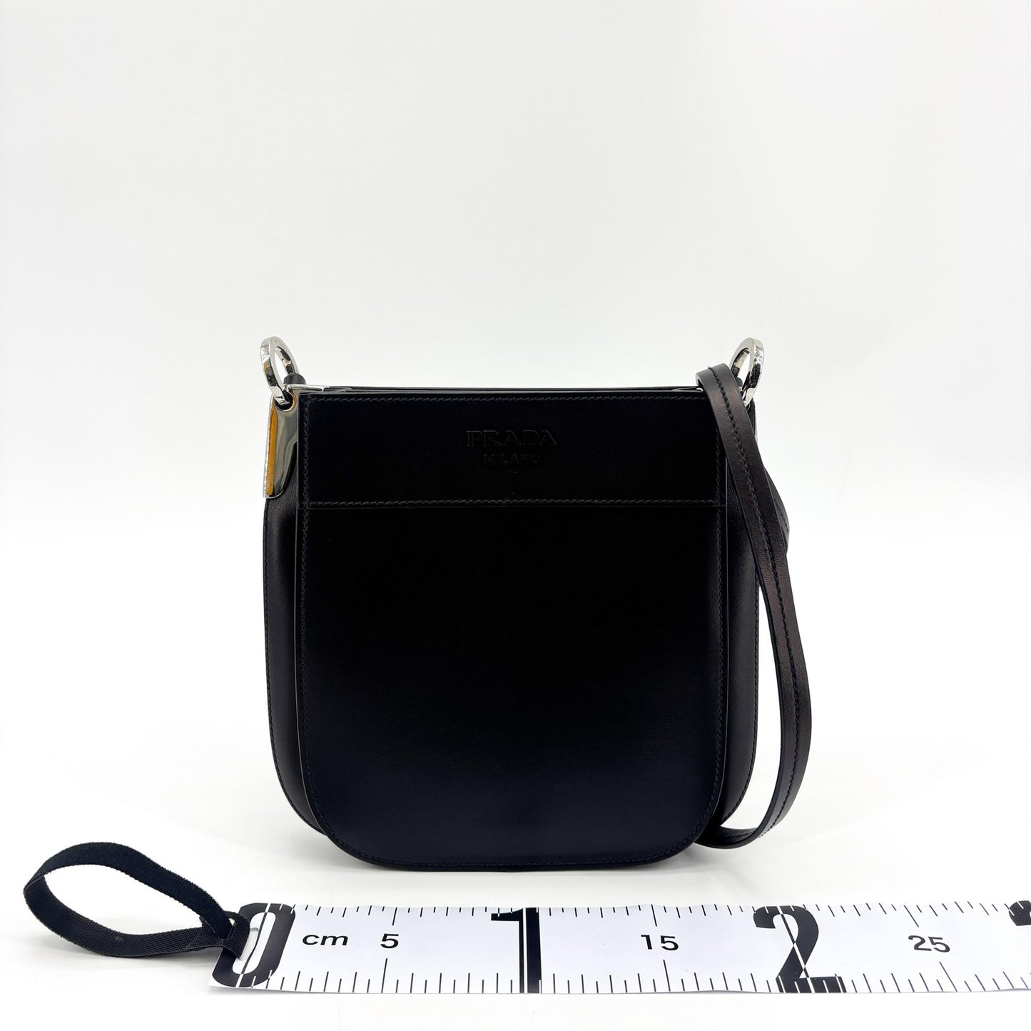 Prada Margit Small Leather Shoulder Bag Black