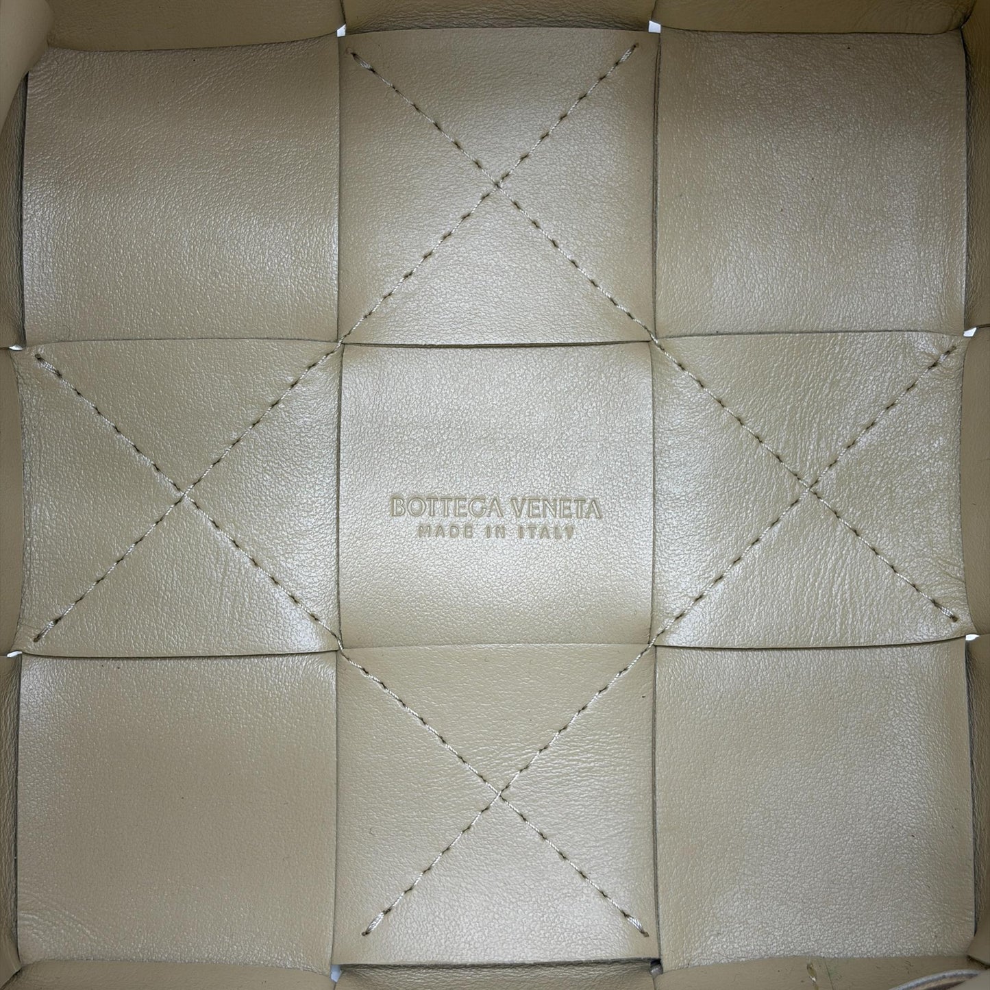 Bottega Veneta Small Cassette Bucket Bag Almond