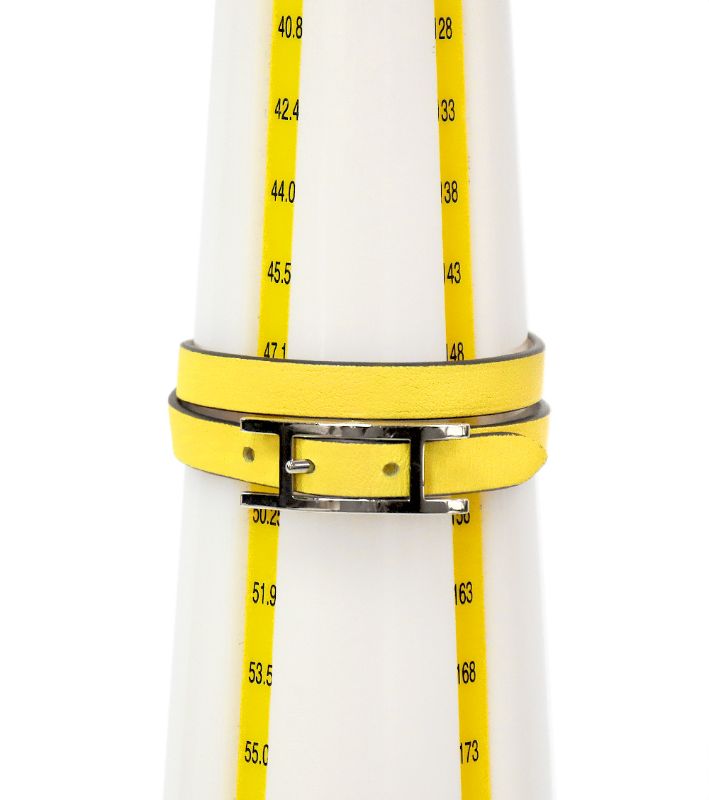 Hermès Yellow Bihafi Double Tour Bracelet