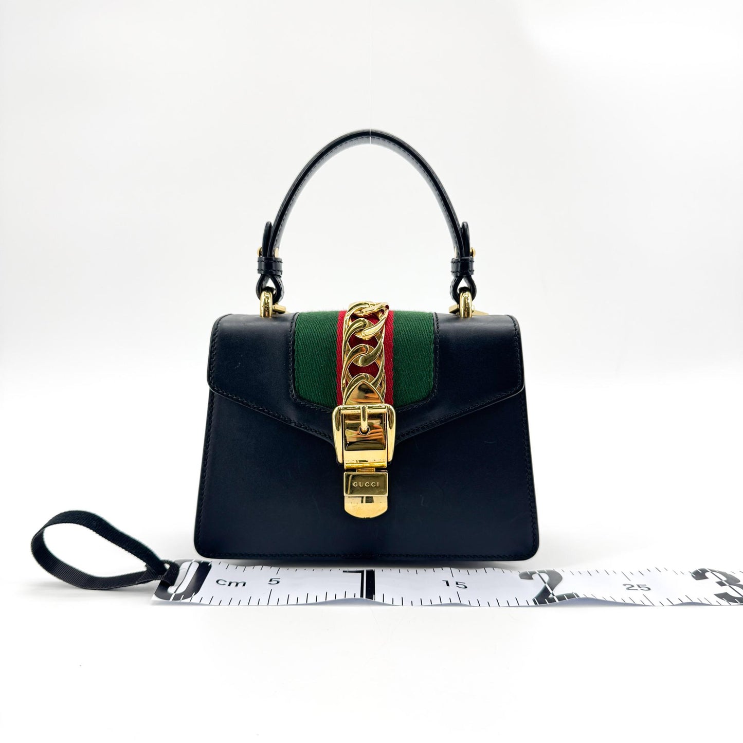 Gucci Sylvie Mini Top Handle Bag Black