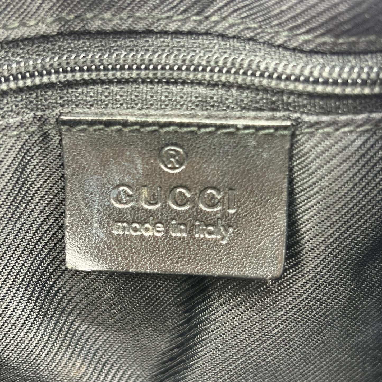 Gucci Jackie GG Canvas Piston Shoulder Bag Black