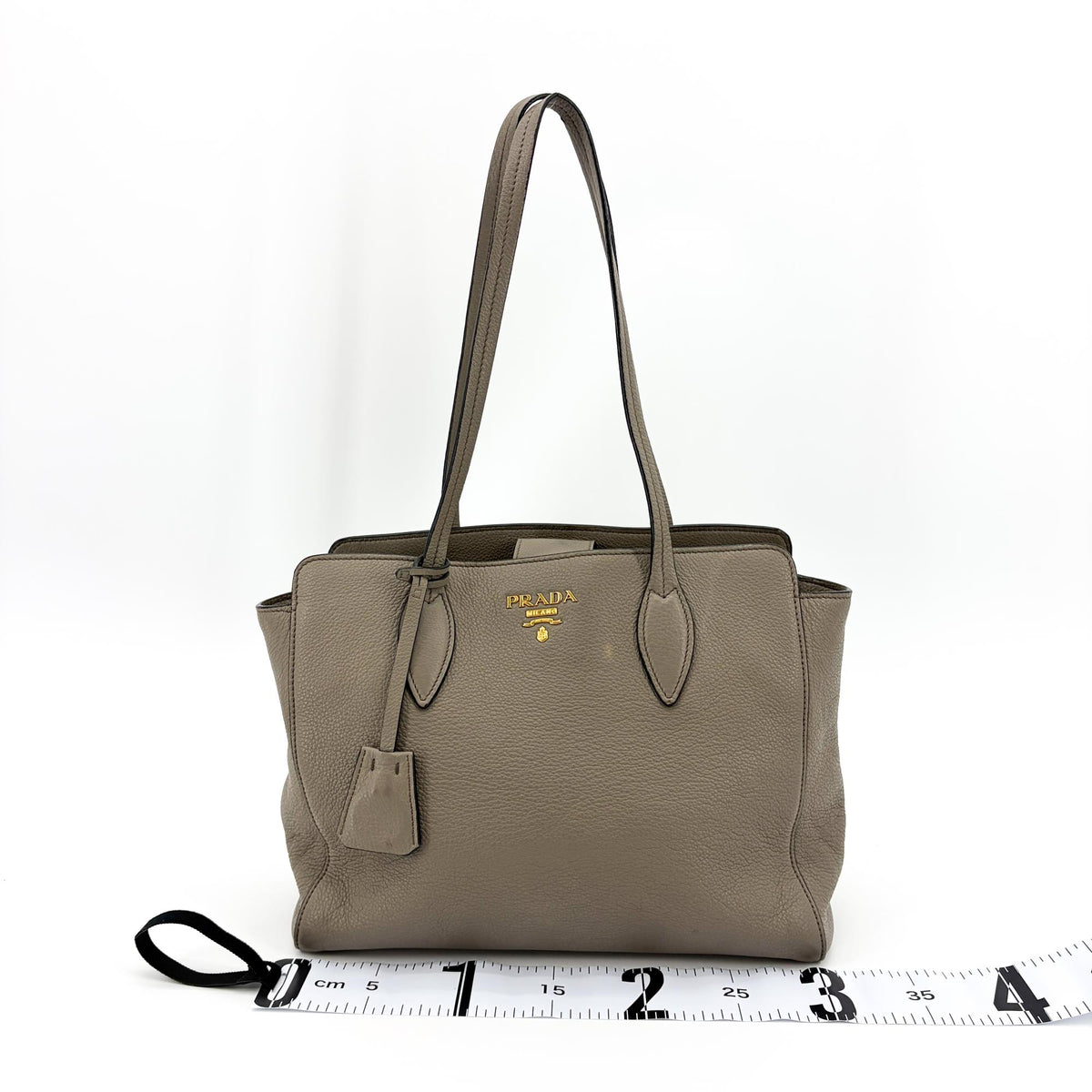 Prada Vitello Phoenix Crossbody Tote Bag Grey