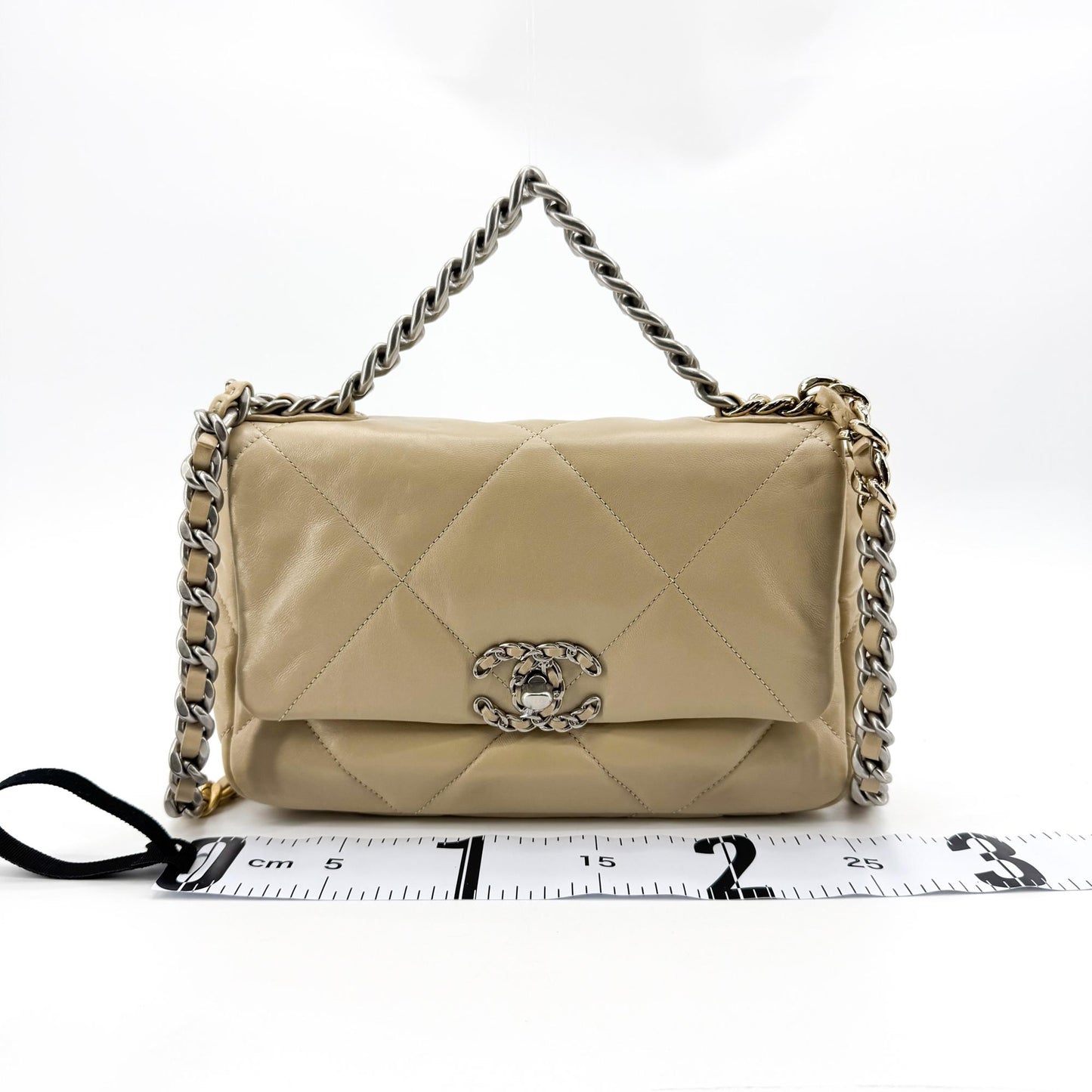 Chanel 19 Flap Bag Small Beige