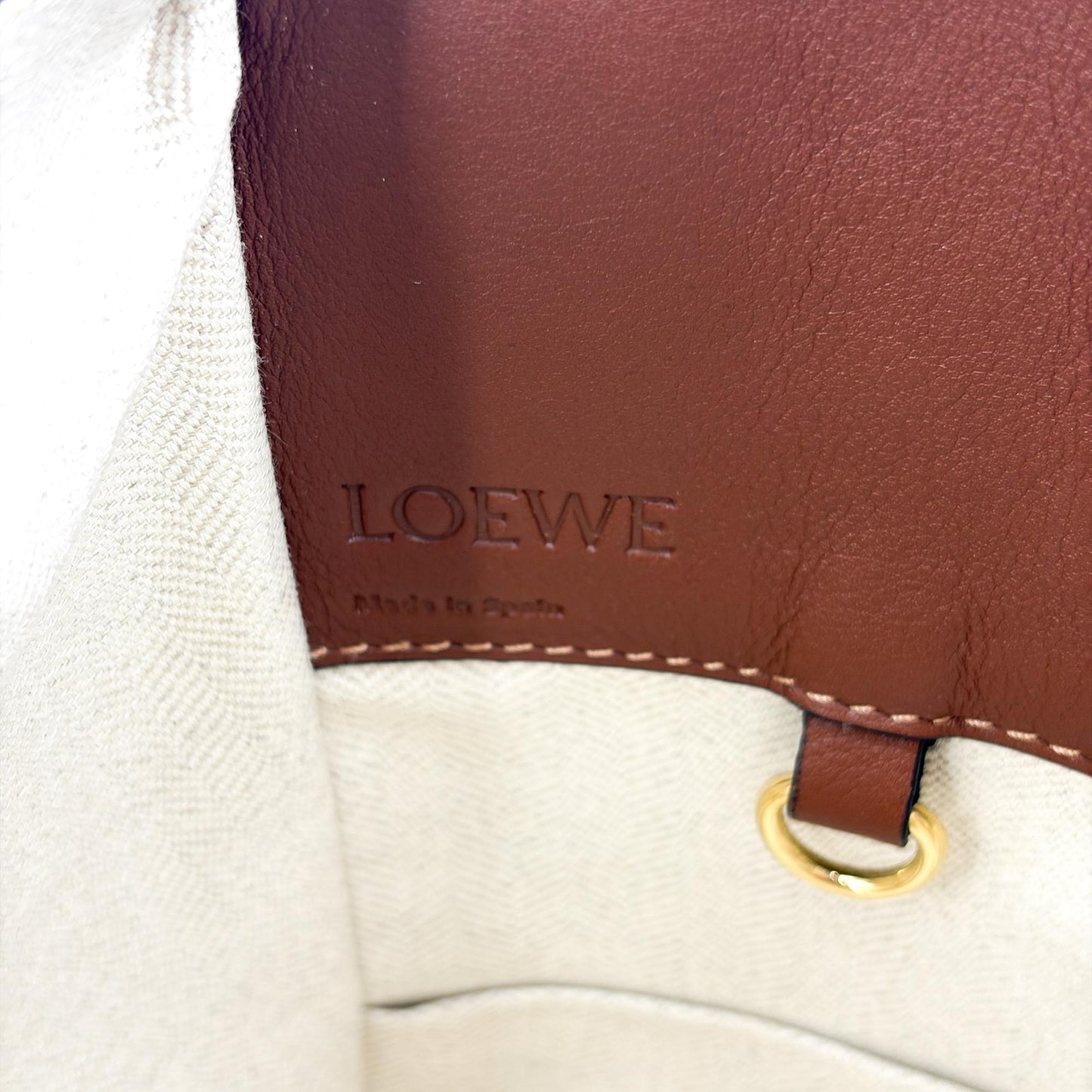 Loewe Hammock Small Bag Tan Grain Calfskin