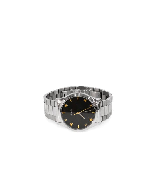 Gucci 38MM Steel Timeless Black Quartz Watch