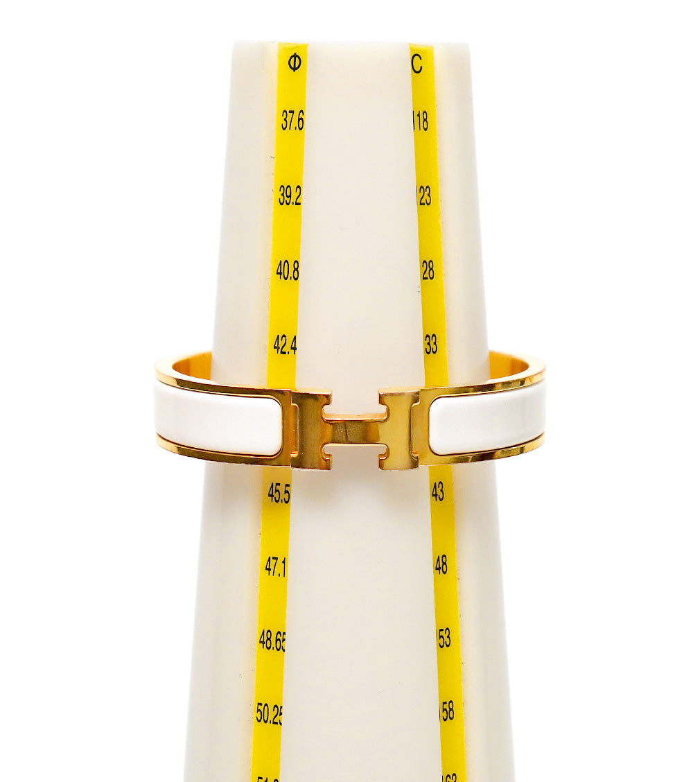 Hermès white click ash bracelet