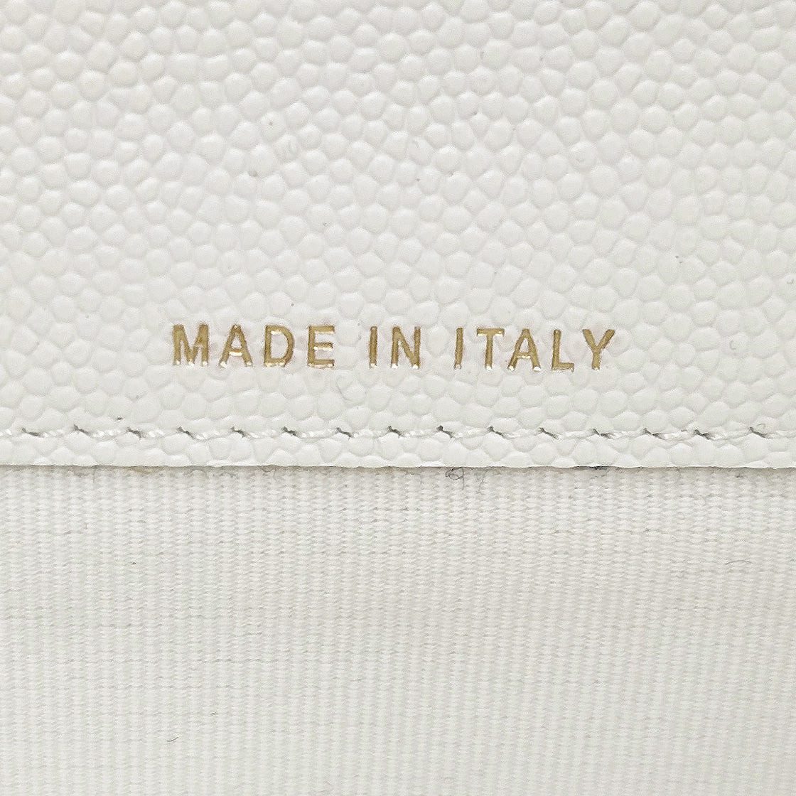 Chanel White Caviar Classic Card Wallet