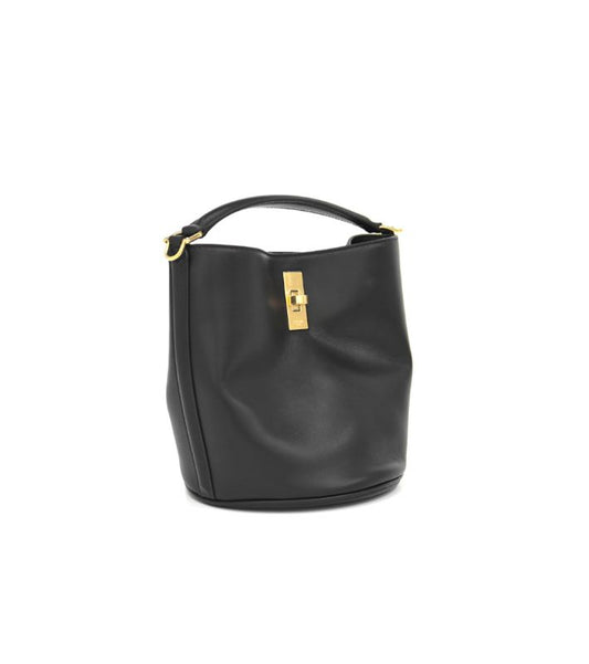 Celine Black Leather 16 Bucket Bag