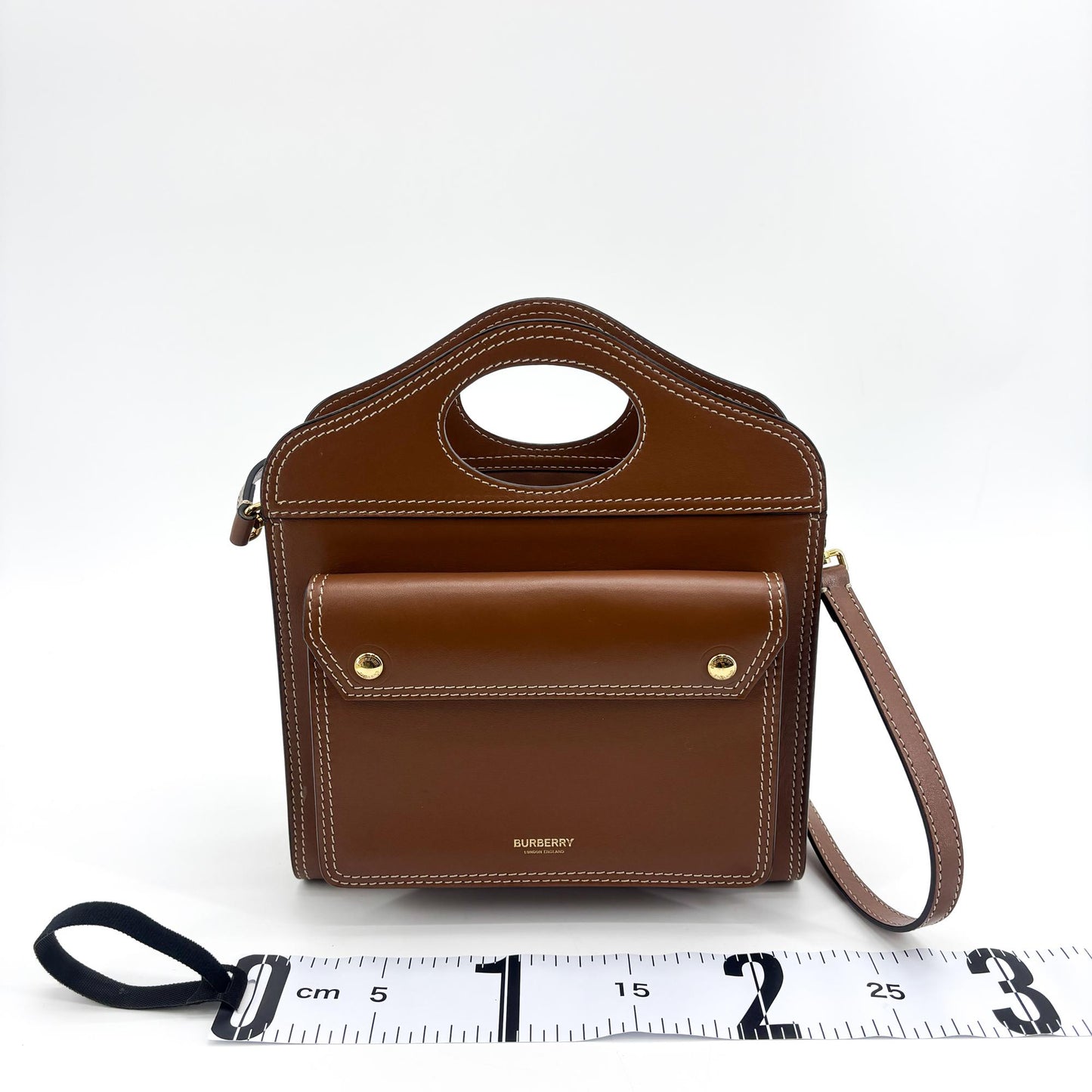 Burberry Micro Leather Pocket Bag Brown