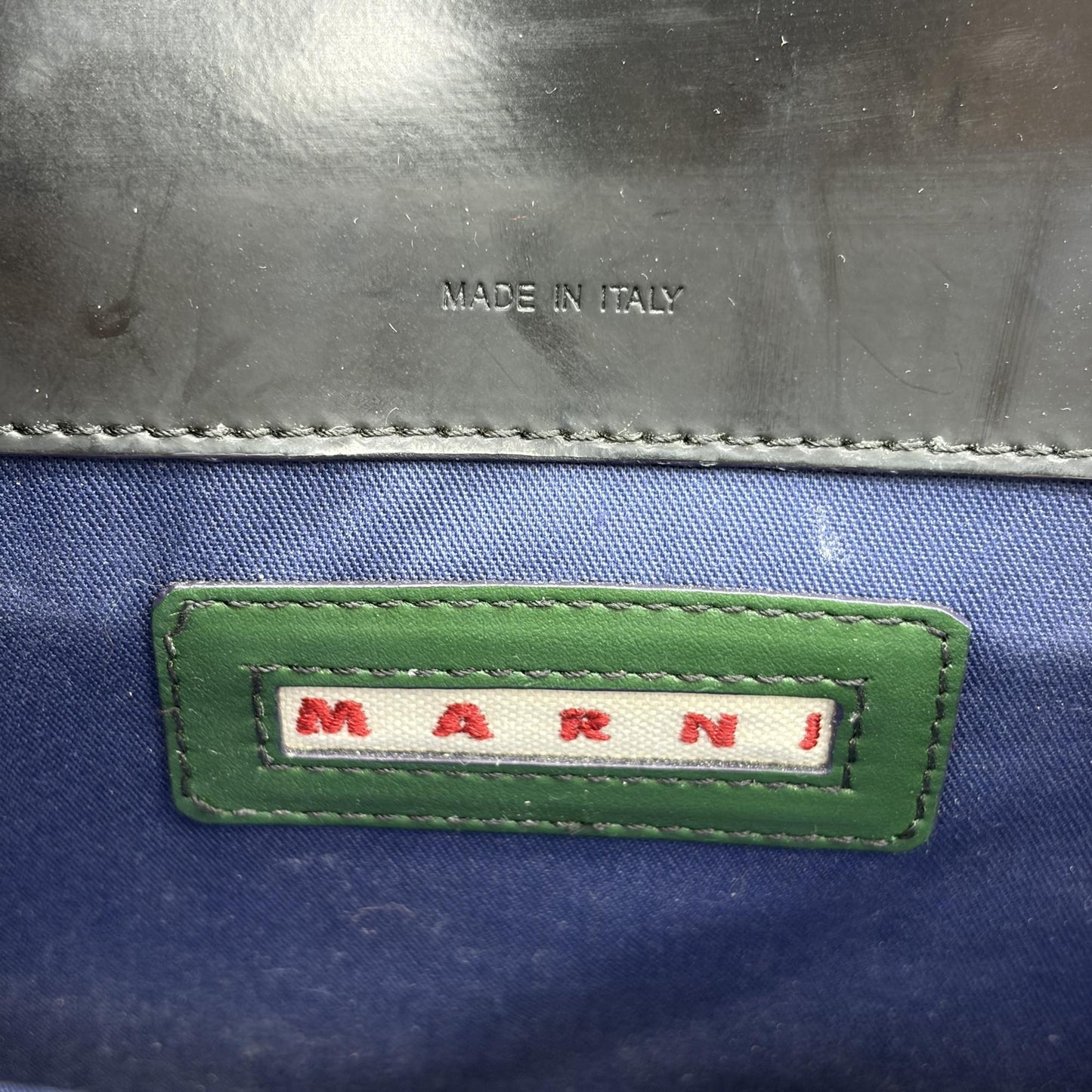 Marni Medium Trunk Bag Black Gold Hardware