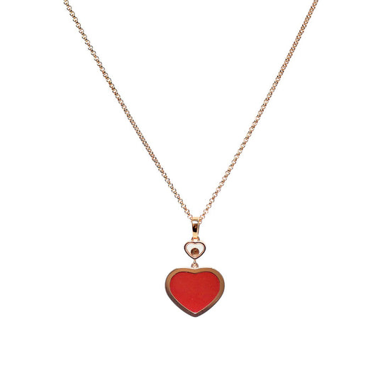 Chopard 750 Rose Gold Happy Pendant Necklace