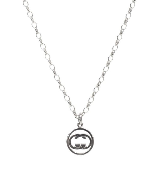 Gucci Round Interlocking G Silver Necklace