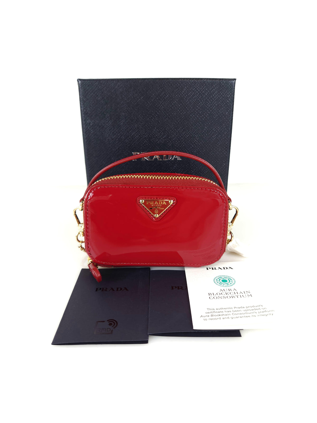 Mini Patent Leather Pouch Chain Crossbody Bag 1NR025