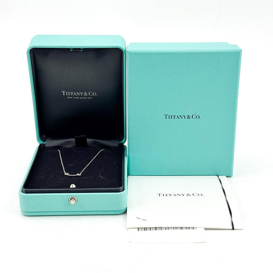 Tiffany & Co. T Smile Mini Pendant White Gold Diamond