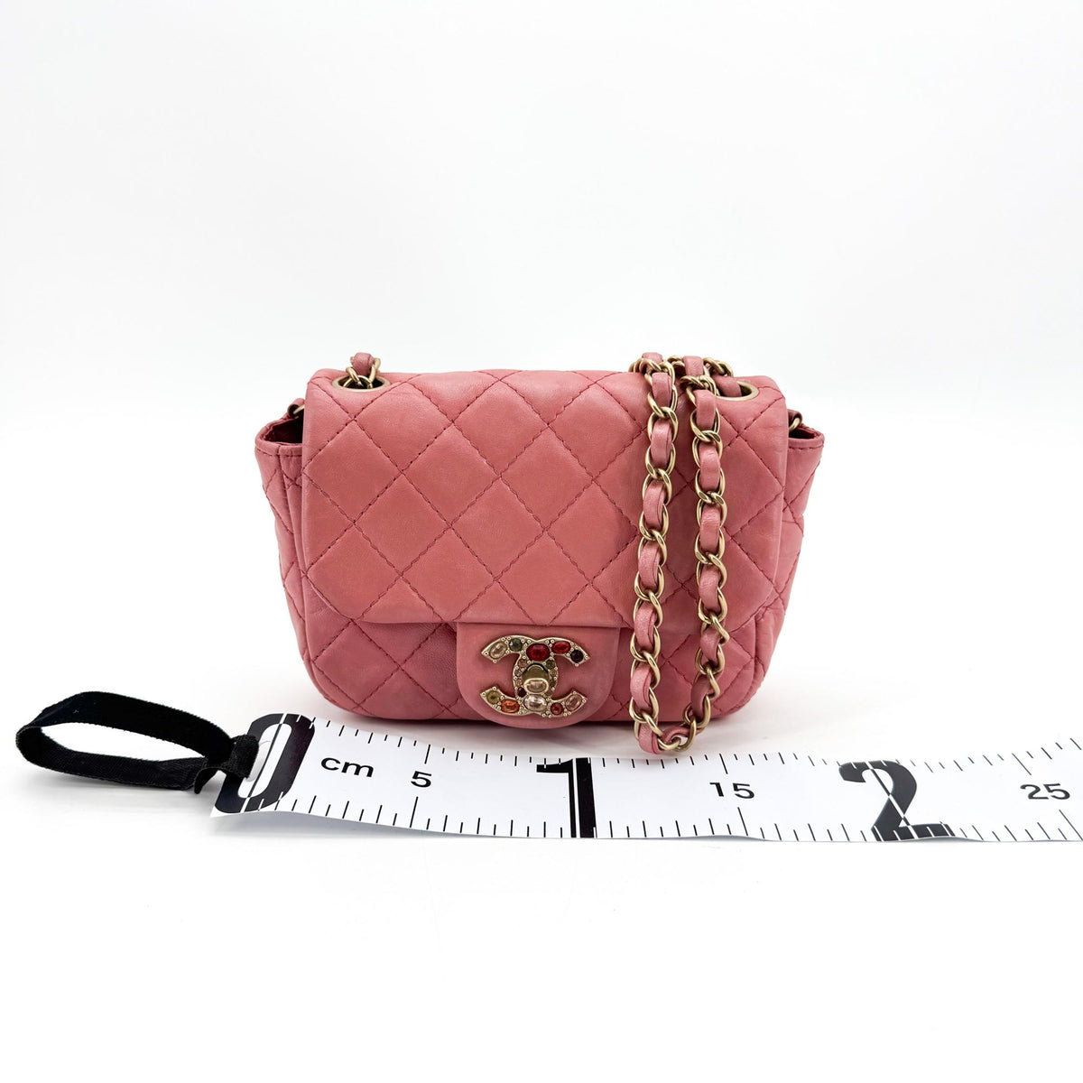 Chanel Jewel CC Logo Mini Flap Bag Pink