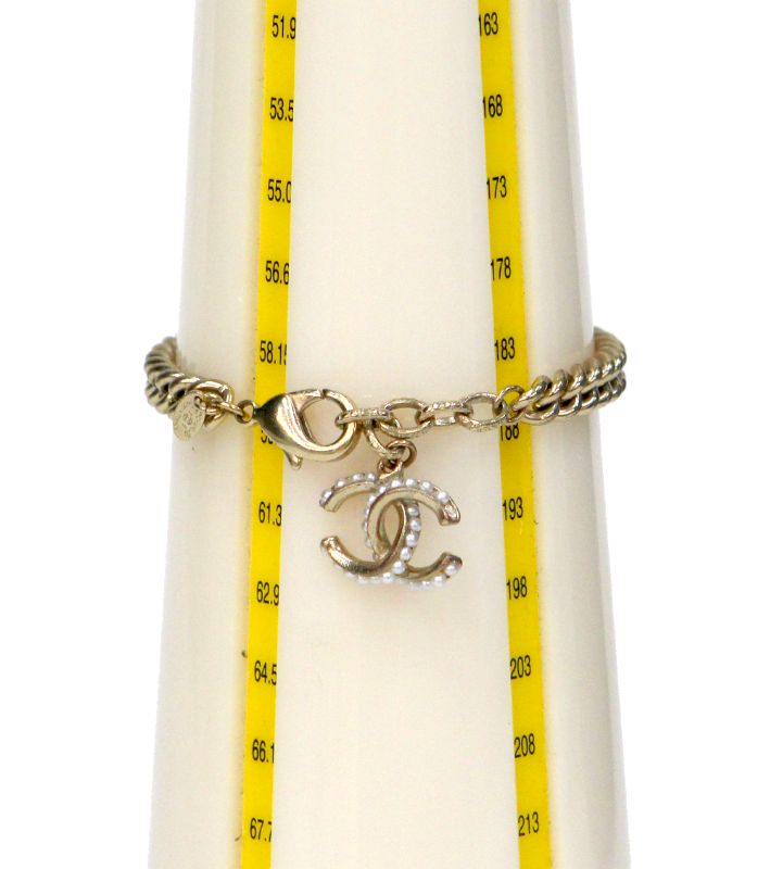 Sanel Pearl CC Gold Bracelet