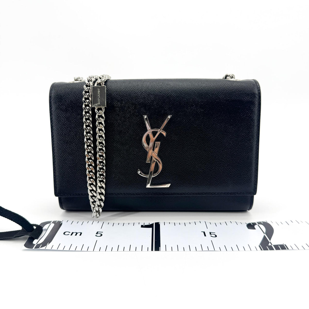 Saint Laurent Small Kate Crossbody Bag Black Silver Hardware