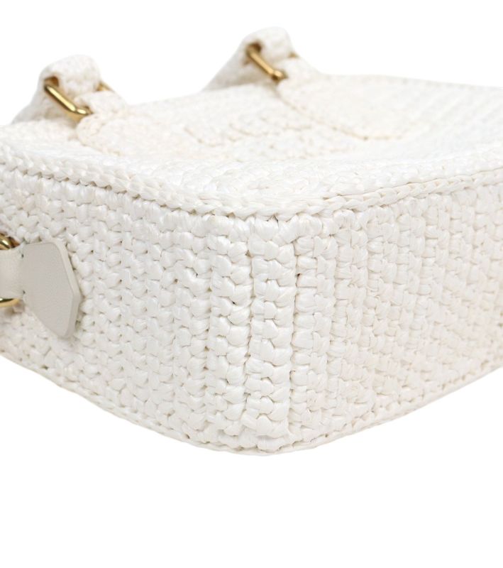 Miu Miu White Arcady Crochet Tote