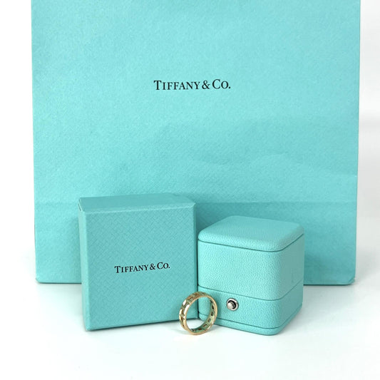 ティファニー T トゥルー ナローリング 18K イエローゴールド メンズ サイズ16
