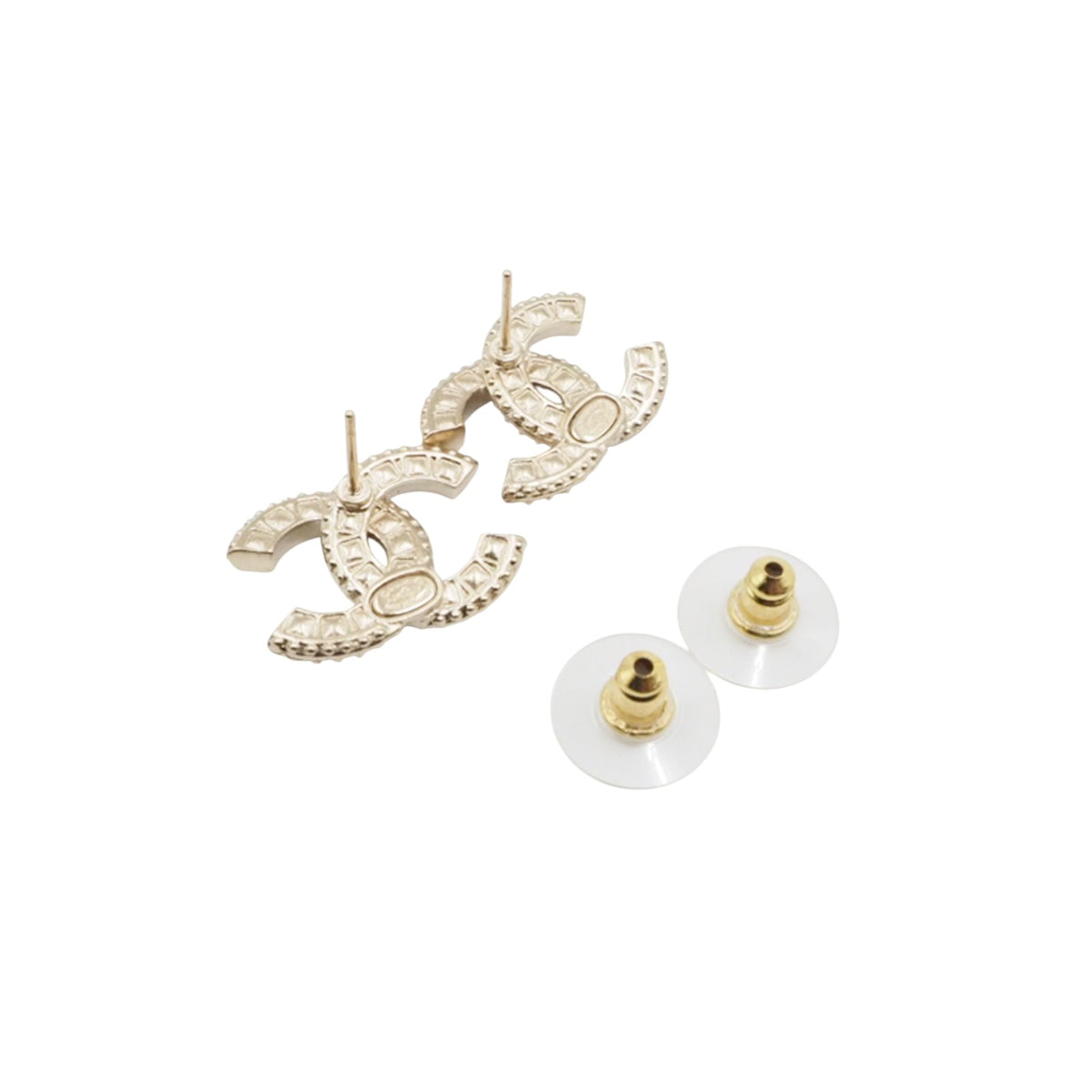 Chanel A86504 CC Logo Crystal Earrings
