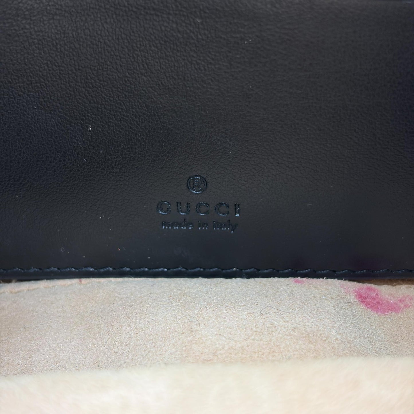 Gucci GG Marmont Half Moon Shape Mini Shoulder Bag Black