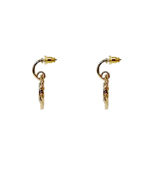 Chanel CC Crystal Drop Earrings